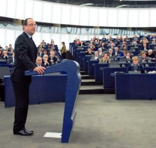 François Hollande au Parlement européen